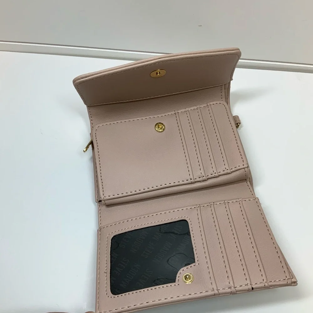 Steve Madden Blush Pink Wristlet Wallet Trifold NWOT